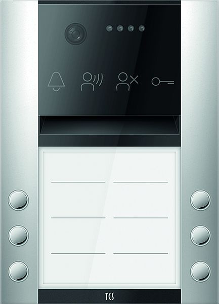 TCS Türkontrollsystem PES PRO Video Außenstation 6T 2 Spalten AP RAL9010 reinweiß, AVA610206-0019