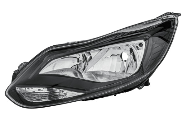 HELLA Halogen-Hauptscheinwerfer, für u.a. Ford Focus III, schwarz, für Rechtsverkehr, links, 1EA 354 994-031