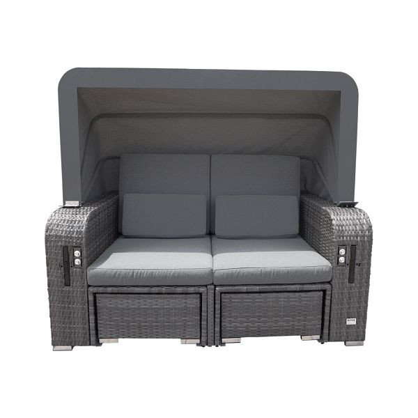 HOME DELUXE Strandkorb HOLBY - mit Abdeckung, 49143, 4058166242884