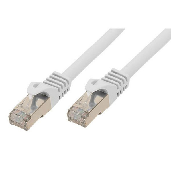 S-Conn RJ45 Patchkabel S/FTP, PIMF, Rohkabel CAT 7 Halogenfrei, weiß, 50,0m, 75550-W