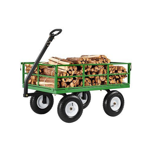 VEVOR Bollerwagen 110x75x67 cm, 2-in-1-Handwagen, All-Terrain-Reifen, abnehmbare Netz-Seitenteile, 180° drehbarer Griff, ZXHYTCLS1200CPJJEV0