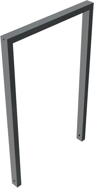 Schake Anlehnbügel aus Stahlrohr Rechteckrohr, 60 x 40 mm, ohne Querholm, Gesamtbreite: 750 mm, feuerverzinkt und beschichtet DB 703, 456_075B