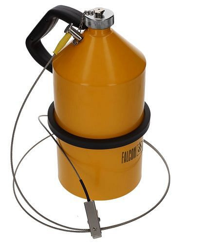 FALCON Sicherheitskanne aus Stahl, lackiert, Schraubkappe, 5 l, Erdungsanschluss, 283919