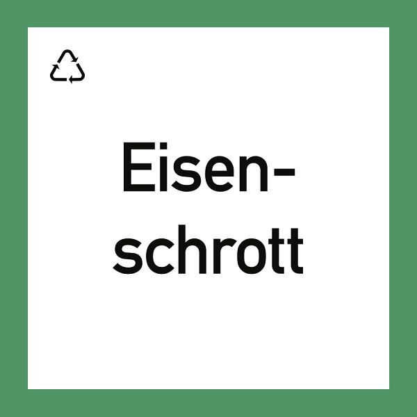 Moedel Wertstoffkennzeichnung "Eisenschrott", Kunststoff, 300x300 mm, 99149