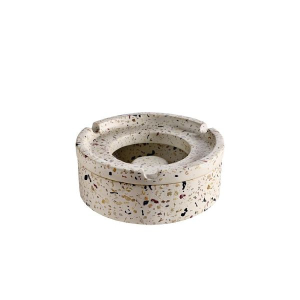 APS Windaschenbecher TERRAZZO - Beton, Ø 10,5 cm, Höhe 5 cm, Terrazzooptik, 00557