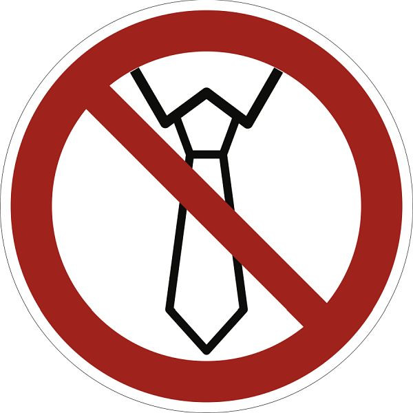 Moedel Bedienung mit Krawatte verboten, Folie, Ø 100 mm, 58710