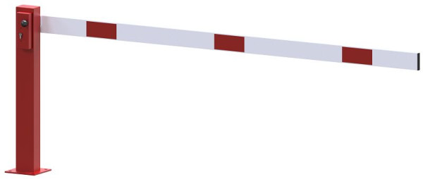 Schake Kompakte Handschranke 2,5m, rot / weiß, mit Profilzylinderschloss, 4011_251ZPB