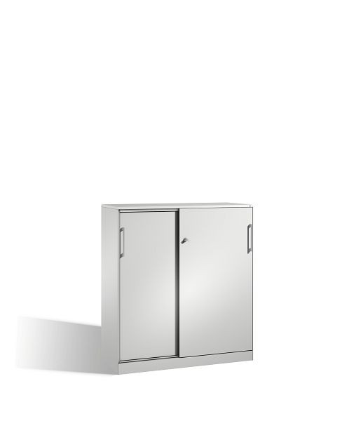 C+P Schiebetürenschrank Asisto, H1310xB1200xT435mm, Farbe: Lichtgrau, Bügelgriff, 3 OH, 142031-000 S10017