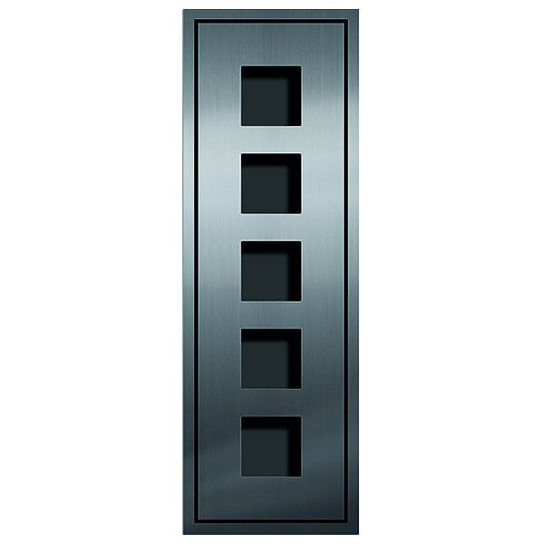 TCS Inputzmontageset aus Frontplatte flächenbündig und UP-Kasten für Serie AMI, für 5 AMI-Module, 1-spaltig, ZAU2065-0030