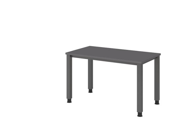 Hammerbacher Schreibtisch 4-Fuß eckig 120x67cm Graphit/Graphit, VQS612/G/G