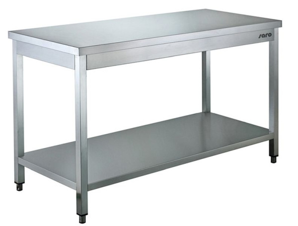 Saro Edelstahltisch zerlegbar, mit Unterblatt - 600 mm Tiefe, 1600mm, 456-6020