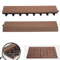 Vorschau: Mendler 2er-Set Abschlussleiste für WPC Bodenfliese Rhone, Abschlussprofil, Holzoptik Terrasse, coffee gerade mit Haken, 65085 Vorschau: Mendler 2er-Set Abschlussleiste für WPC Bodenfliese Rhone, Abschlussprofil, Holzoptik Terrasse, coffee gerade mit Haken, 65085