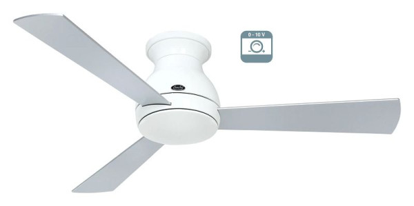 CasaFan Deckenventilator Eco Pallas 116 Lack weiß-Lack silber/Kirsche 0 - 10 V, 3116771