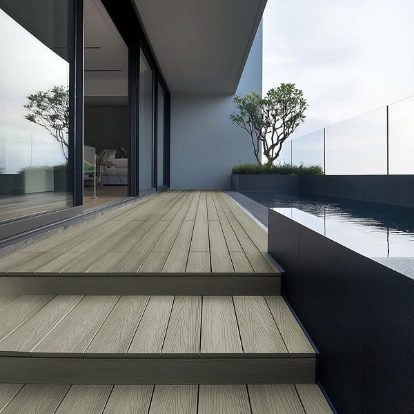HOME DELUXE WPC Terrassendielen SAMANA PREMIUM Komplettset (inkl. Unterkonstruktion), Antik VE: 30 m², 60113