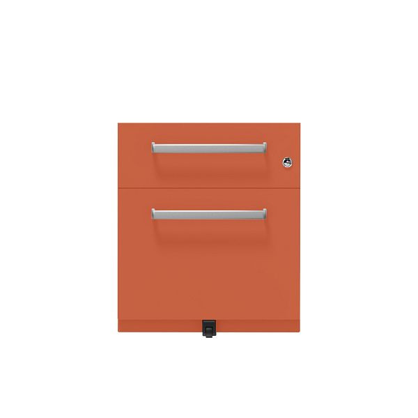 Bisley Rollcontainer Note™, 2 Schubladen, Tiefe 565 mm, Designgriff, 683 sevilla, NWH59M7SF683