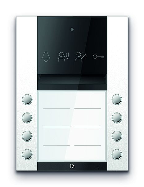 TCS Türkontrollsystem PES PRO Audio Außenstation 8T 2 Spalten AP RAL9010 reinweiß, ASA110208-0019