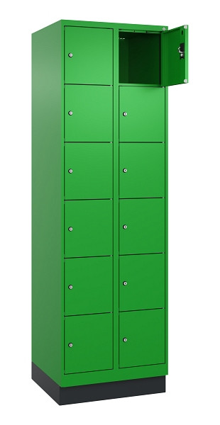 C+P Schließfachschrank Evolo PLUS, mit Sockel, 12 Fächer, 1950x600x500mm, 6037/6, 049020-206 S10026