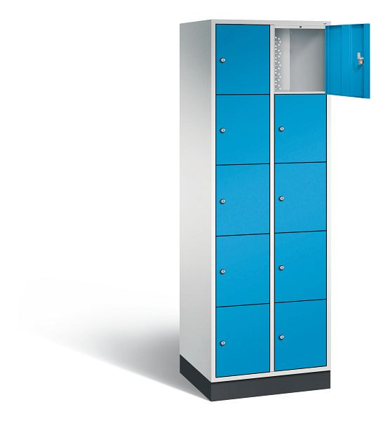 C+P Schließfachschrank Intro, H1950xB620xT490mm, Farbe: Lichtgrau / Lichtblau, 8570-201 S10002