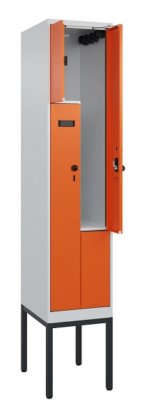 C+P Z-Spind Evolo PLUS, Gestell, 2 Fächer, 2120x400x500mm, 7035/2004, Drehriegel, 0490337-122 S10005