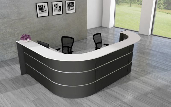 Kerkmann Bari L-Theke für 1-2 Personen, B 3350 mm x T 2350 mm x H 1120 mm, Farbe: anthrazit, 21355713