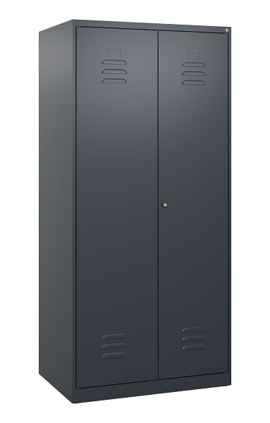 C+P Umkleidespind Classic PLUS SW, 2 Abteile, 1700x800x500mm, 7016/7016, Zylinderschloss, 0800027-22 S10023