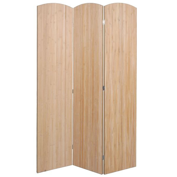 Mendler Bambus Paravent HWC-O30, Raumteiler Trennwand Sichtschutz, zusammenklappbar 3 Paneele 170x120cm, 111138