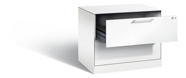 C+P Karteischrank Asisto, H710xB800xT600mm, Farbe: Verkehrsweiß, Bügelgriff, 146273-222 S10039