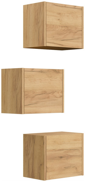 Posseik Limes 3er Set Badschränke - variable Montage - kreatives Bad eiche gold, PN0020X0000010DE