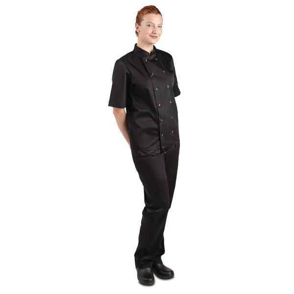 Whites Vegas Kochjacke kurze Ärmel schwarz S, Unisex, A439-S