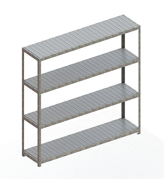 Meta SPEED - RACK Regal 2470x2500x600 mm mit Stahlpaneelen, verzinkt, Bodenanzahl: 4, 20087035
