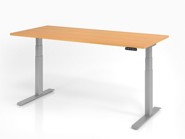 Hammerbacher Schreibtisch XDKB19, 180 x 80 cm, Platte: Buche, 25 mm dick, ABS-Dickkante, Rechteckform, VXDKB19/6/S