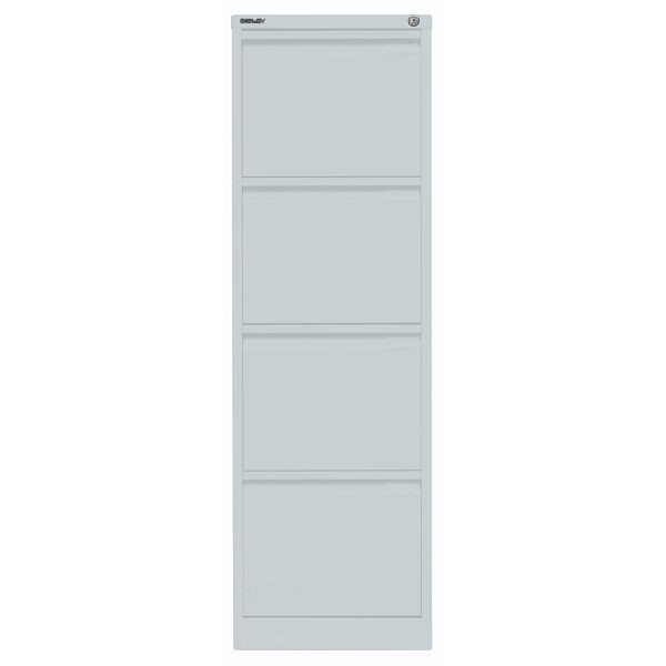 Bisley Hängeregistraturschrank, einbahnig, 4 HR-Schubladen, 145 lichtgrau antibakteriell, 3643145