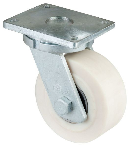 BS Rollen Schwerlastrolle, Rad-Breite 80 mm, Rad-Ø 200 mm, Tragfähigkeit 4500 kg, Lauffläche/Radkörper Polyamid gegossen, Kugellager, RR100.B16.202