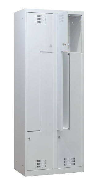 C+P Z-Spind, 2 Abteile, 1800x600x490mm, 7035/7035, 9-8023-204 S10001