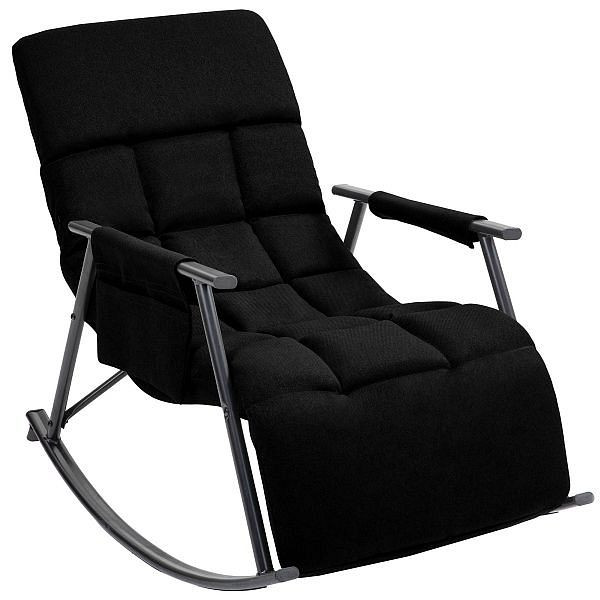 CLP Schaukelstuhl Elara Stoff, schwarz, 328557, 4255716395841