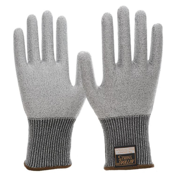 NITRAS TAEKI Schnittschutzhandschuhe, grau, Größe: 8, VE: 100 Paar, 6730-8