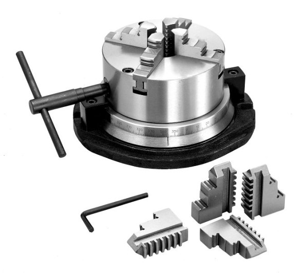 MACK 4-Backen- Drehfutter auf Drehplatte 200 mm, ZE-1400-200