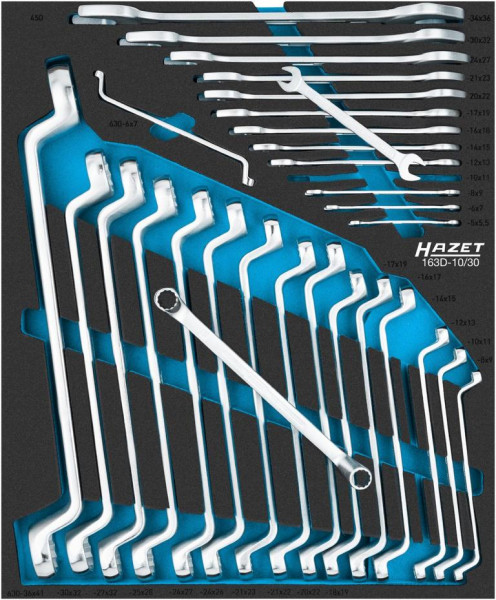 Hazet Schraubenschlüssel Satz, 30-teilig, 5 x 5,5 – 36 x 41, 163D-10/30