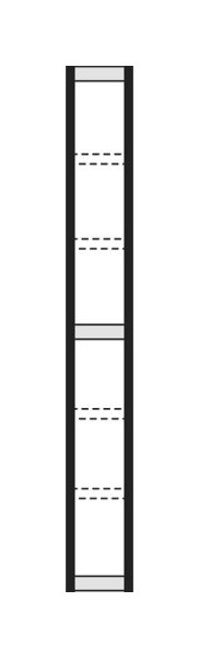 Kerkmann Endseite Stora 100, T 400 x H 2600 mm, silber/lichtgrau, 51263014