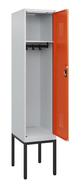 C+P Spind Evolo PLUS, Gestell, 1 Abteil, 1950x400x500mm, 7035/2004, Zylinderschloss, 0490305-12 S10022