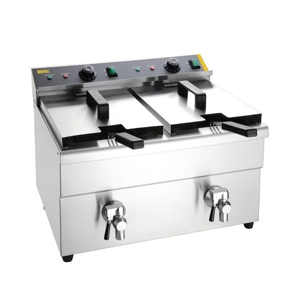 Buffalo Doppel-Induktionsfritteuse 2x 3000W, Kapazität pro Tank: 7,5 l, CT012