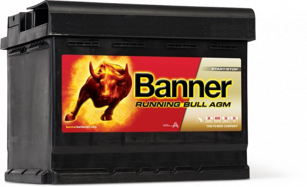Banner PKW Batterie Running Bull AGM 560 01 Batterie in Vliestechnik für Premium Start/Stop Anwendung, 016560010101