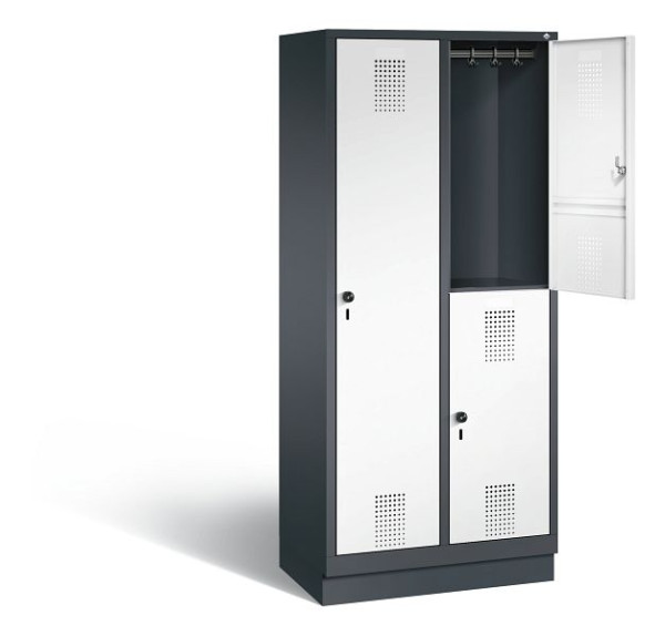 C+P Kombi-Spind Evolo, H1800xB810xT500mm, Farbe: Schwarzgrau / Verkehrsweiß, 48620-22 S10032