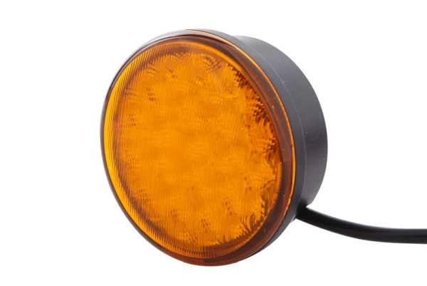 HELLA LED-Warnleuchte - Multi F 83mm - 12/24V - gelb - rund - Einbau, 2XD 959 011-021