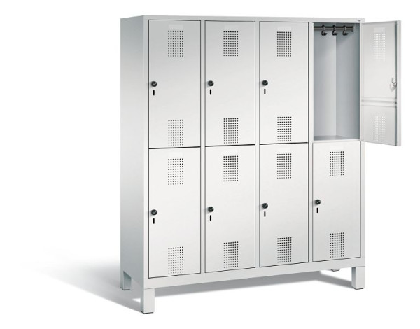 C+P Spind doppelstöckig Evolo, H1850xB1590xT500mm, Farbe: Lichtgrau, 48310-42 S10028