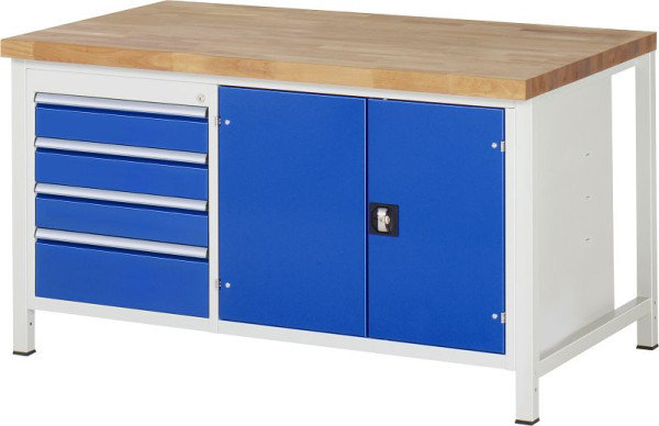RAU Werkbank Serie 8000 - Modell 8905, B1500 x T900 x H840-1040 mm, 13-8905A2-159B4H.11