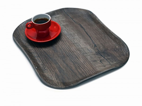 Cambro Versa Century Polyester Holzoptik Tablett 26,5 x 32,5 cm Eiche Dunkel, VE: 12 Stück, VTC2632TF88
