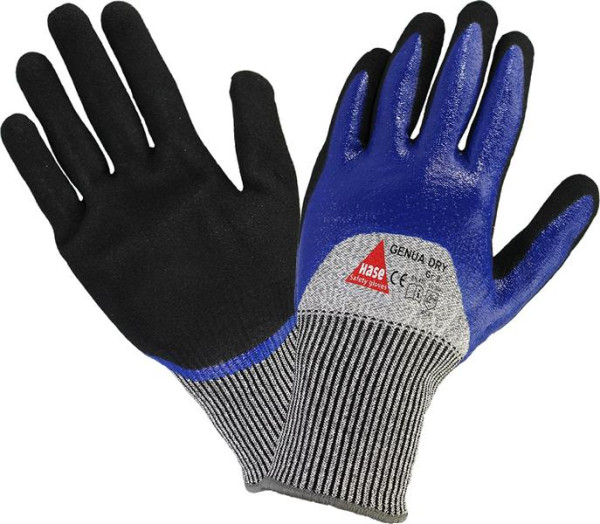 Hase Safety GENUA DRY, 5-Fg.-Sicherheitshandschuhe, schnittfest, Größe: 8, VE: 10 Paar, 508535-8