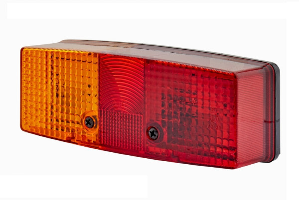 HELLA Heckleuchte, Glühlampe, 24/12V, Anbau/geschraubt, Lichtscheibenfarbe: rot/gelb, Stecker: Flachstecker, links, 2SD 003 184-031