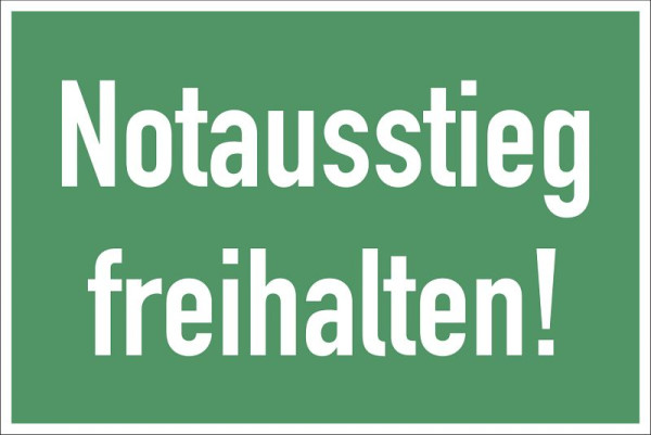 Moedel Notausstieg freihalten!, Aluminium, 300x200 mm, 60807